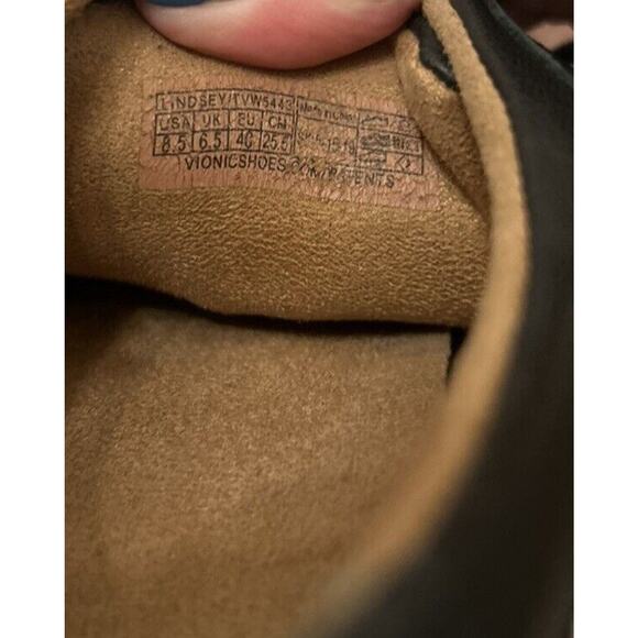 Vionic Magnolia Lindsey Black Soft Leather Lace Up Everyday Shoes Women's Sz 8.5 - Picture 4 of 12